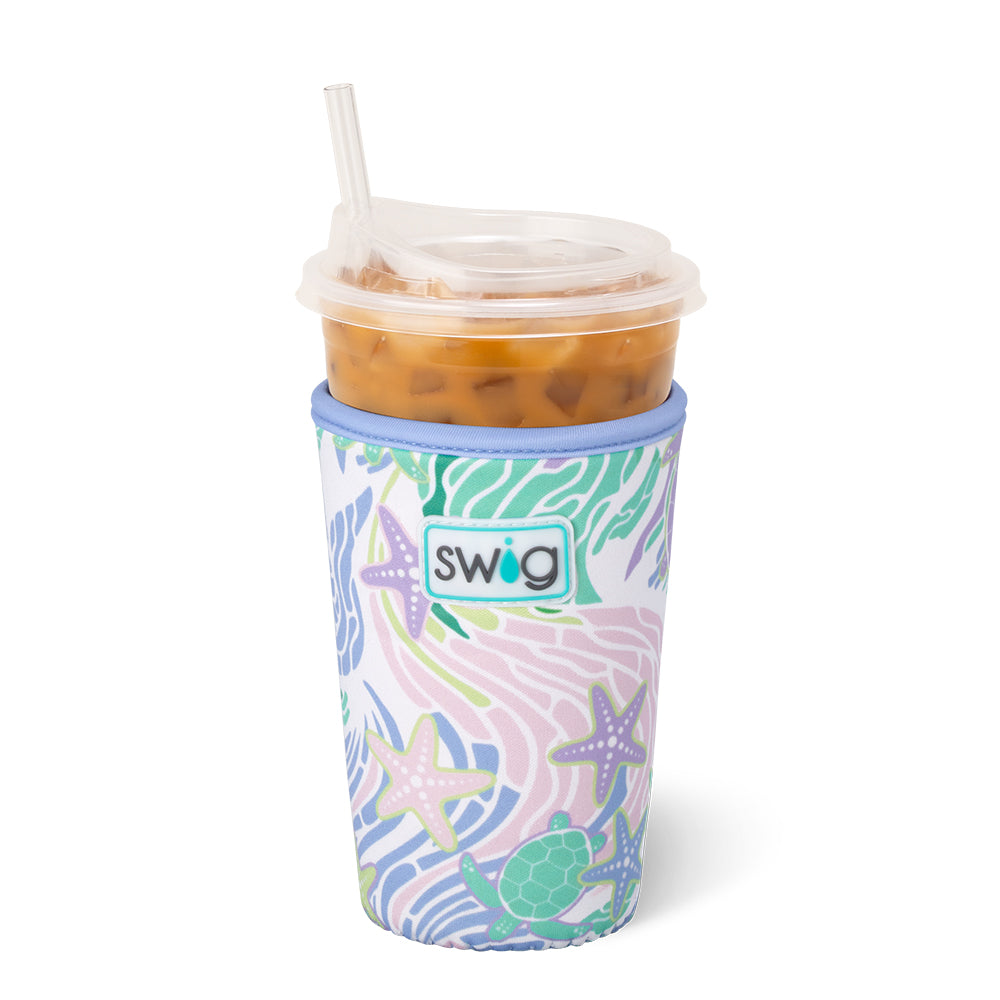 Sea Swirl Medium Iced Cup Coolie