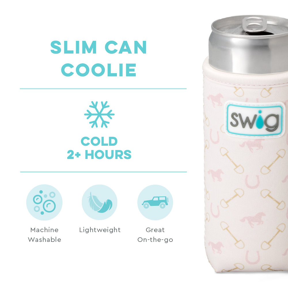 Swig Life Bits and Pieces Insulated Neoprene Slim Can Coolie temperature infographic - cold 2+ hours