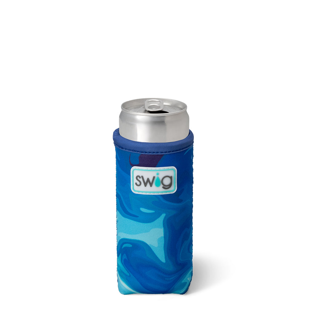 Swig Life Blue Lagoon Insulated Neoprene Slim Can Coolie