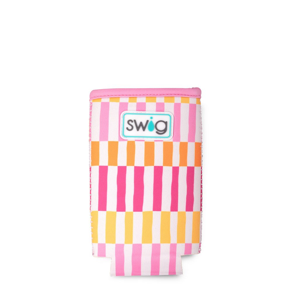 Swig Life Sherbet Stripe Insulated Neoprene Slim Can Coolie Flat Lay