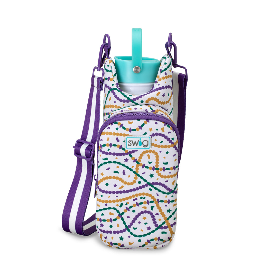 Swig Life Hey Mister Insulated Neoprene Water Bottle Sling with over the shoulder strap