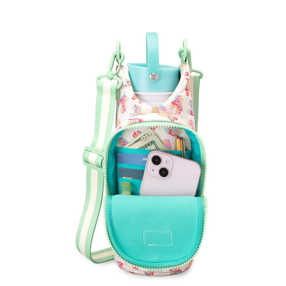 Roller Rink Water Bottle Sling