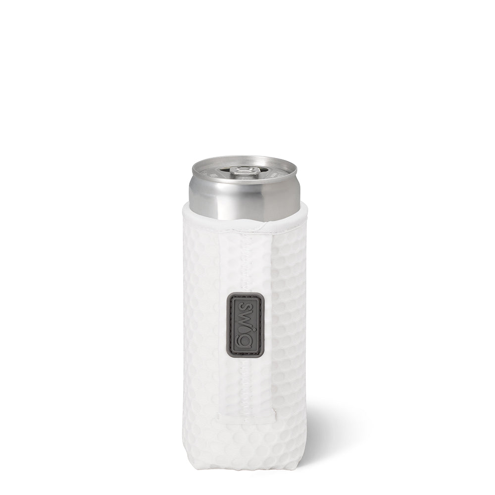 White Golf Ball Slim Can Coolie