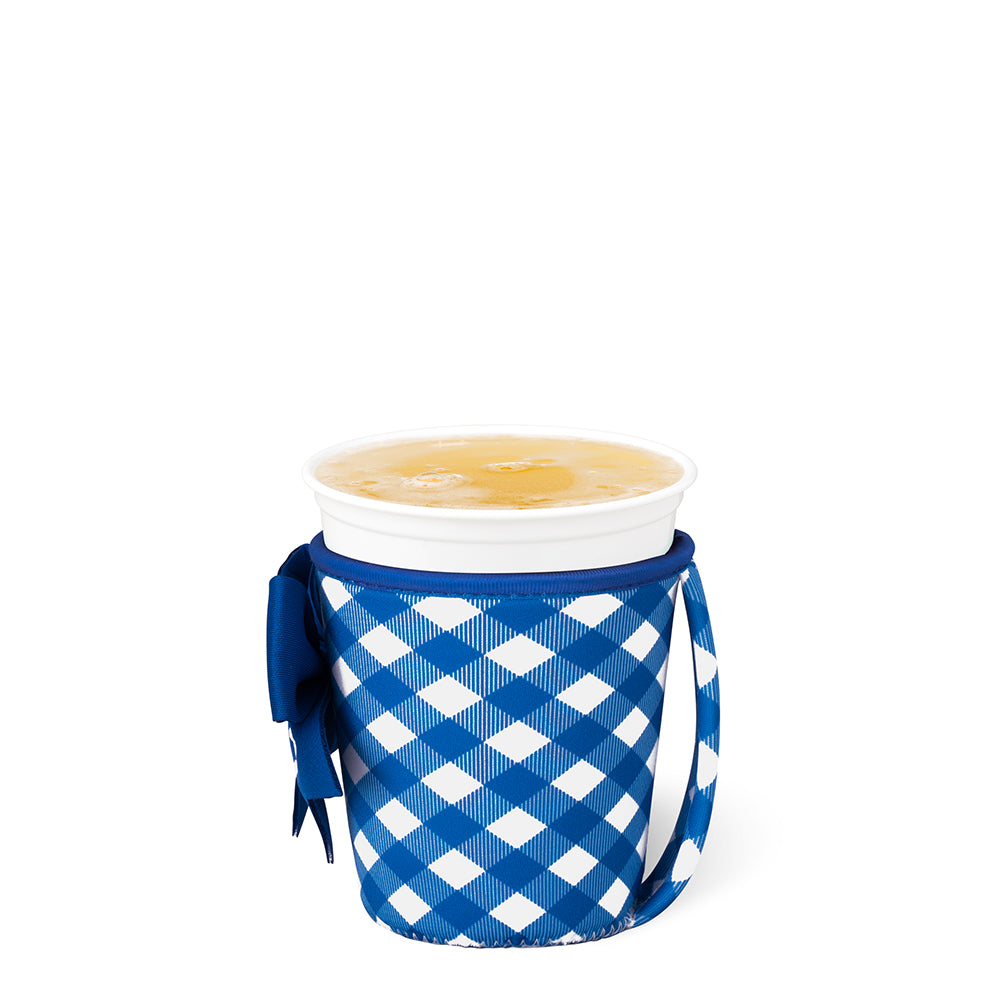 Gameday Gingham Royal Small Iced Cup Coolie