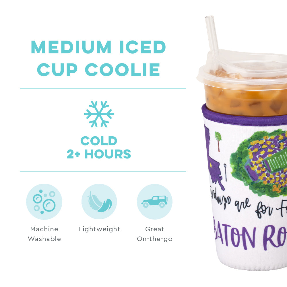 Saturdays in Baton Rouge Medium Iced Cup Coolie