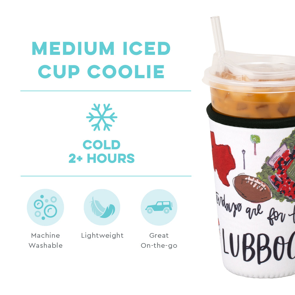 Saturdays in Lubbock Medium Iced Cup Coolie