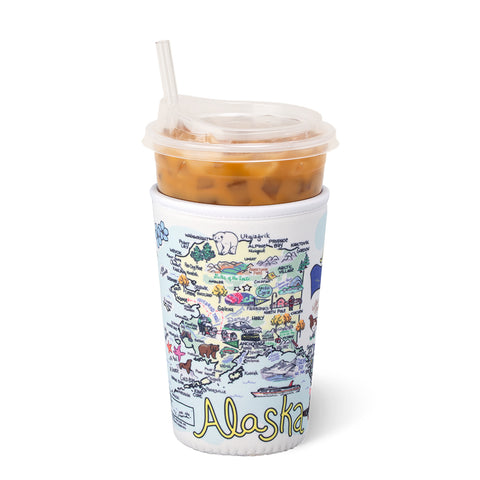 Christmas Bows Large Iced Cup Coolie