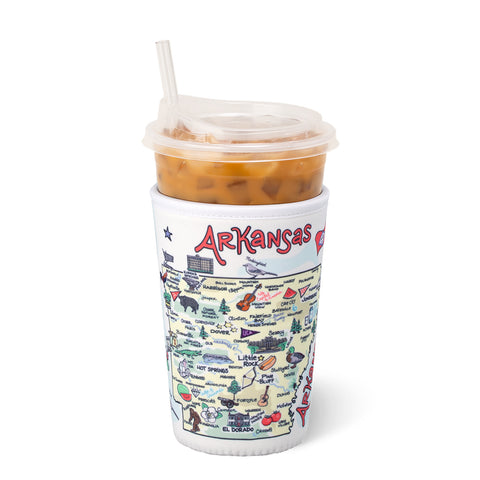 Christmas Bows Large Iced Cup Coolie