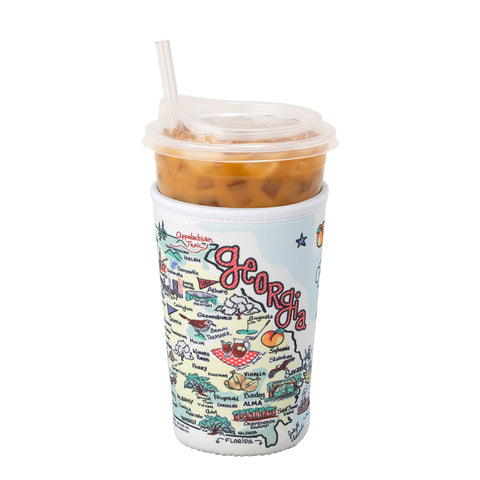 Christmas Bows Large Iced Cup Coolie