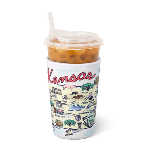 Christmas Bows Large Iced Cup Coolie
