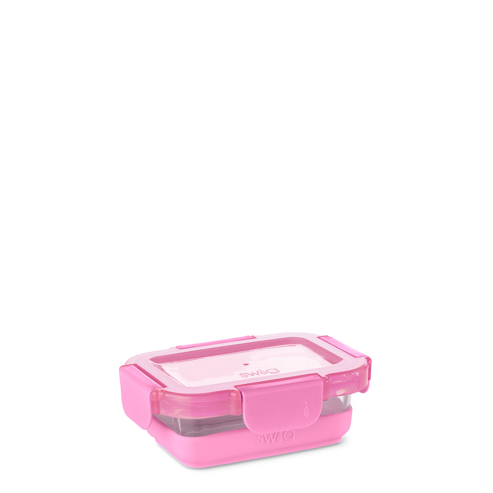 Pink 3pc Glass Food Storage Medium Set