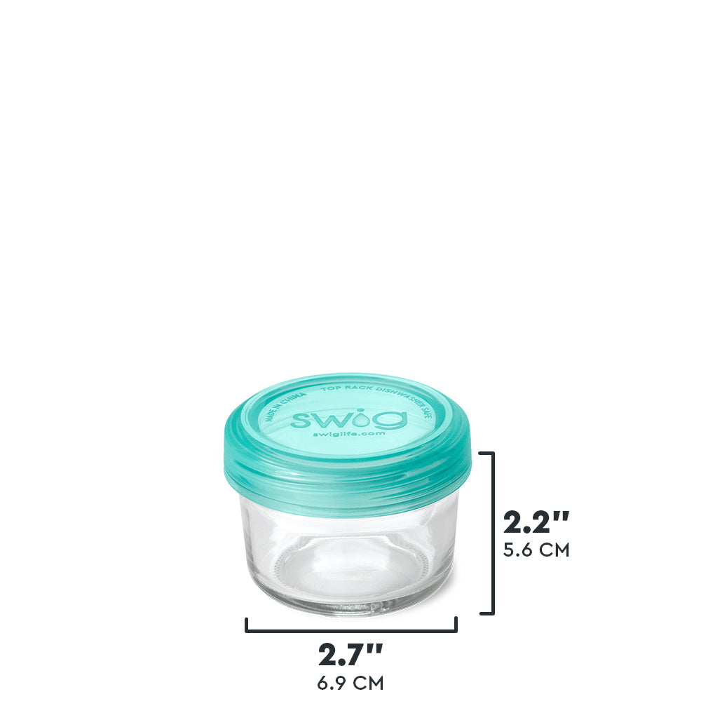 Aqua 3pc Glass Food Storage Small Set