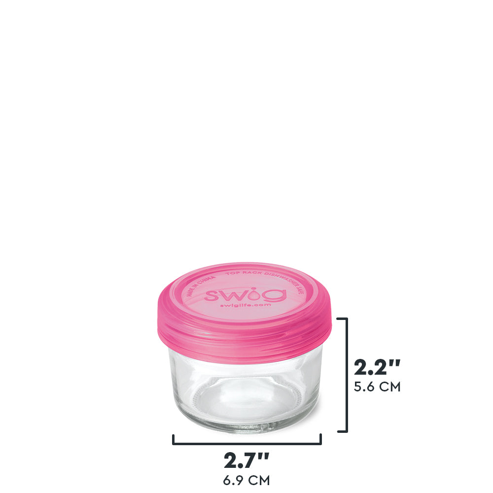 Pink 3pc Glass Food Storage Small Set