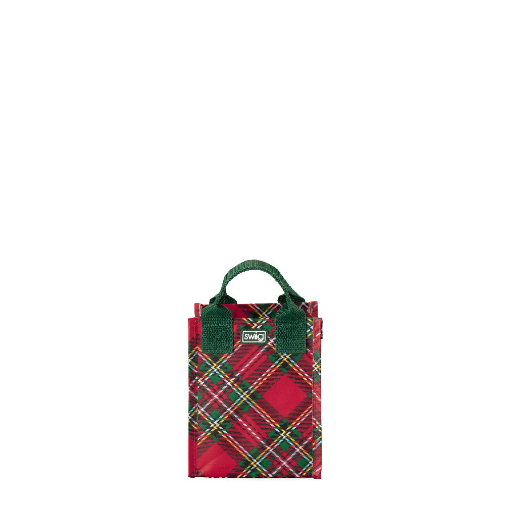 Christmas Plaid Mini Reusable Gift Bag