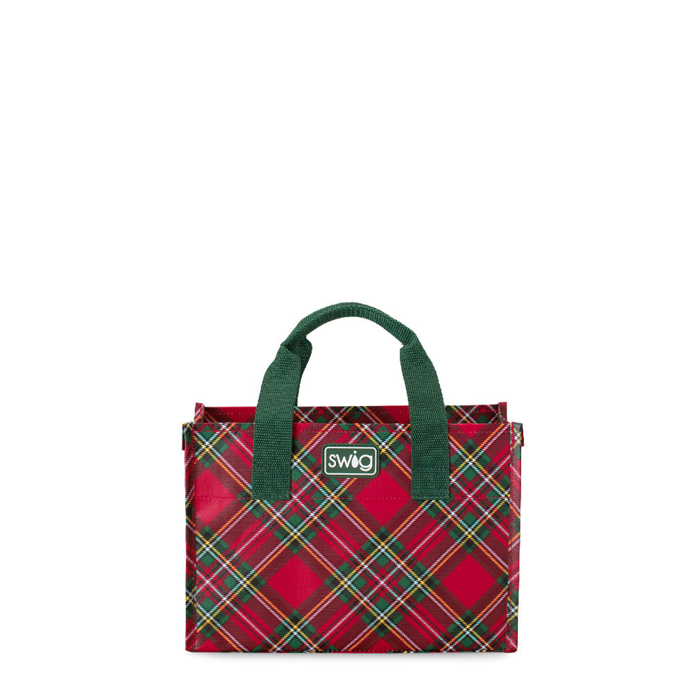 Christmas Plaid Small Reusable Gift Bag