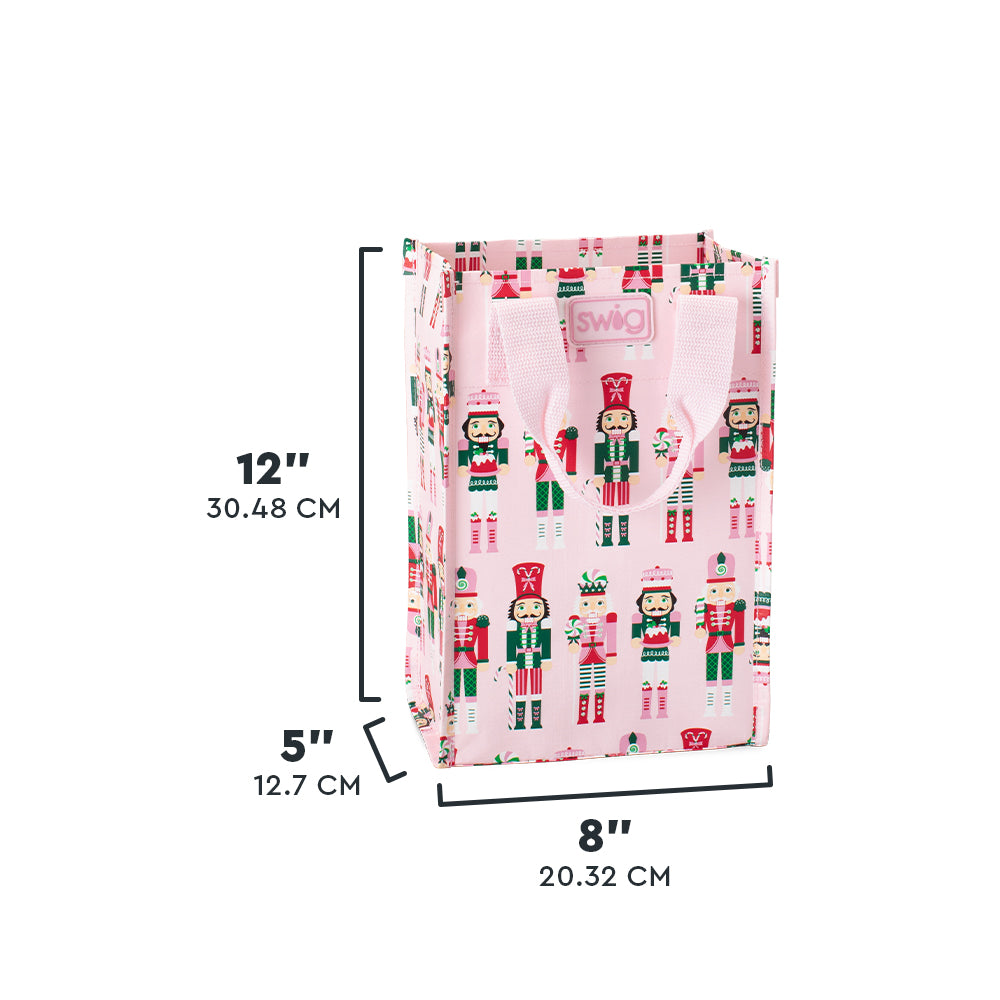 Sugar Plum Soldiers Tall Reusable Gift Bag
