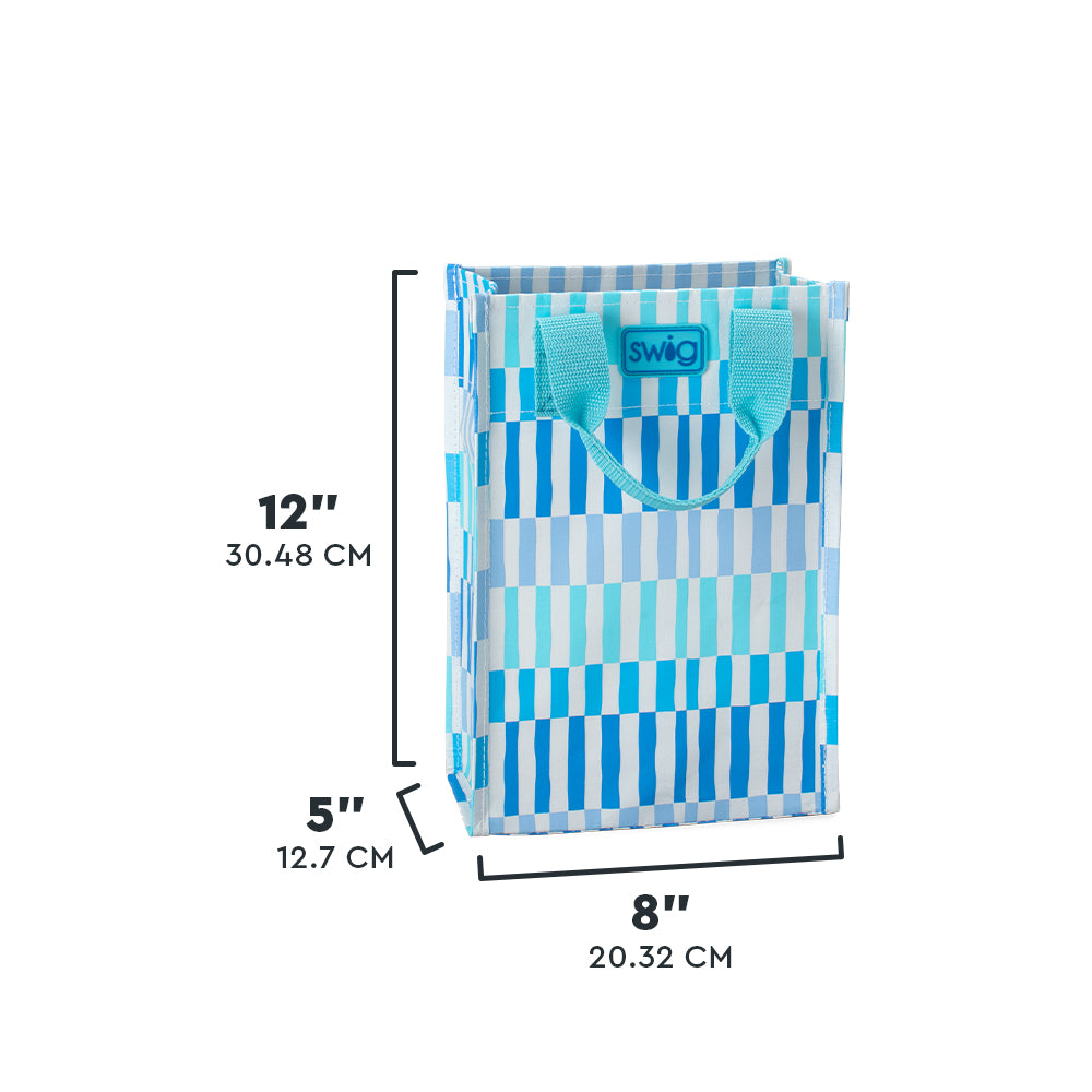 Glacier Stripe Tall Reusable Gift Bag