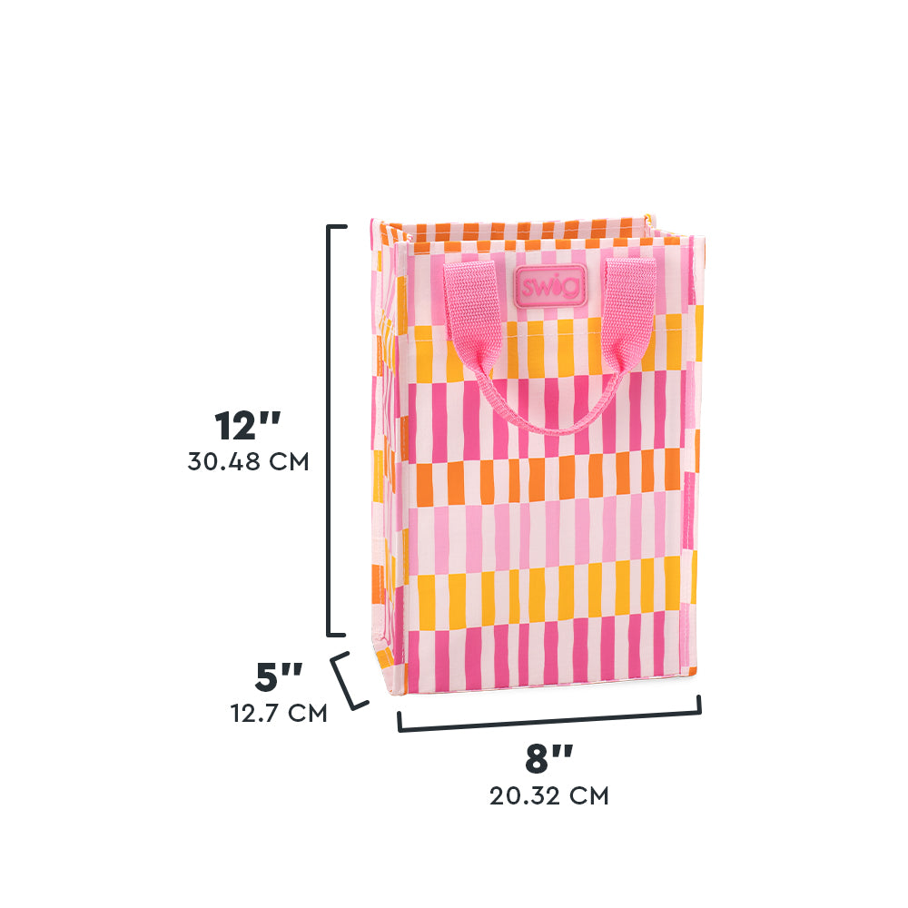Sherbet Stripe Tall Reusable Gift Bag