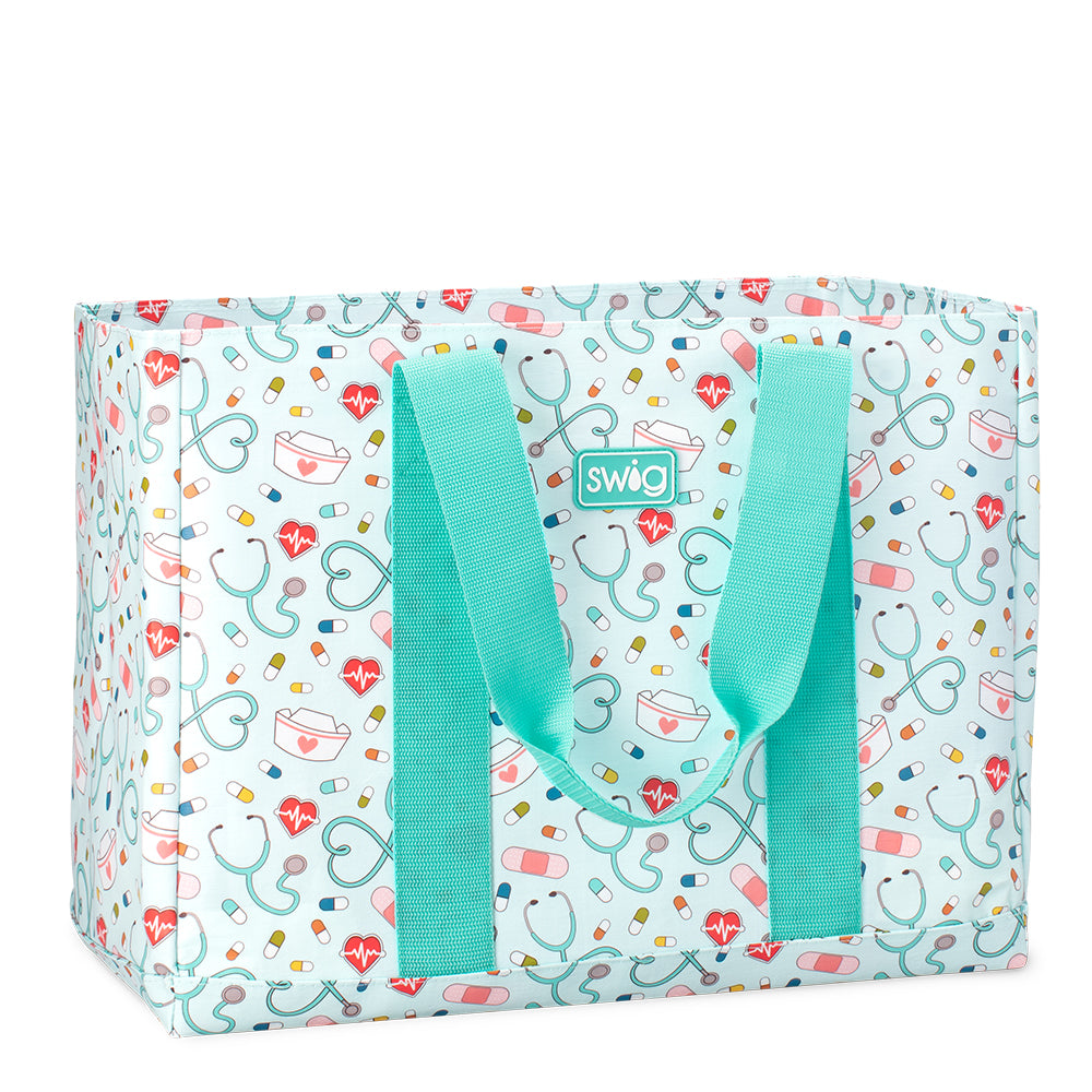 Swig Life Scrub Life Laminated Jumbo Reusable Bag