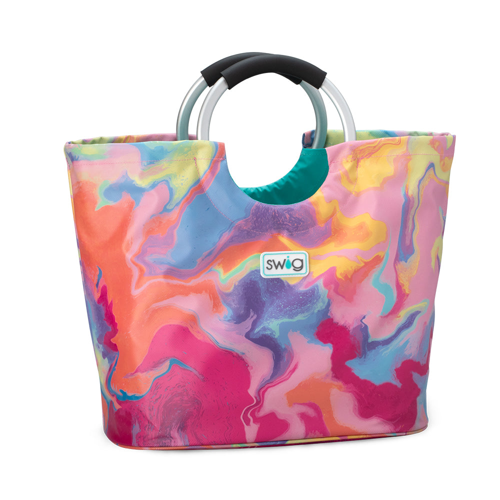 Swig Life Candy Crush Loopi Tote Bag with cushioned aluminum loop handle