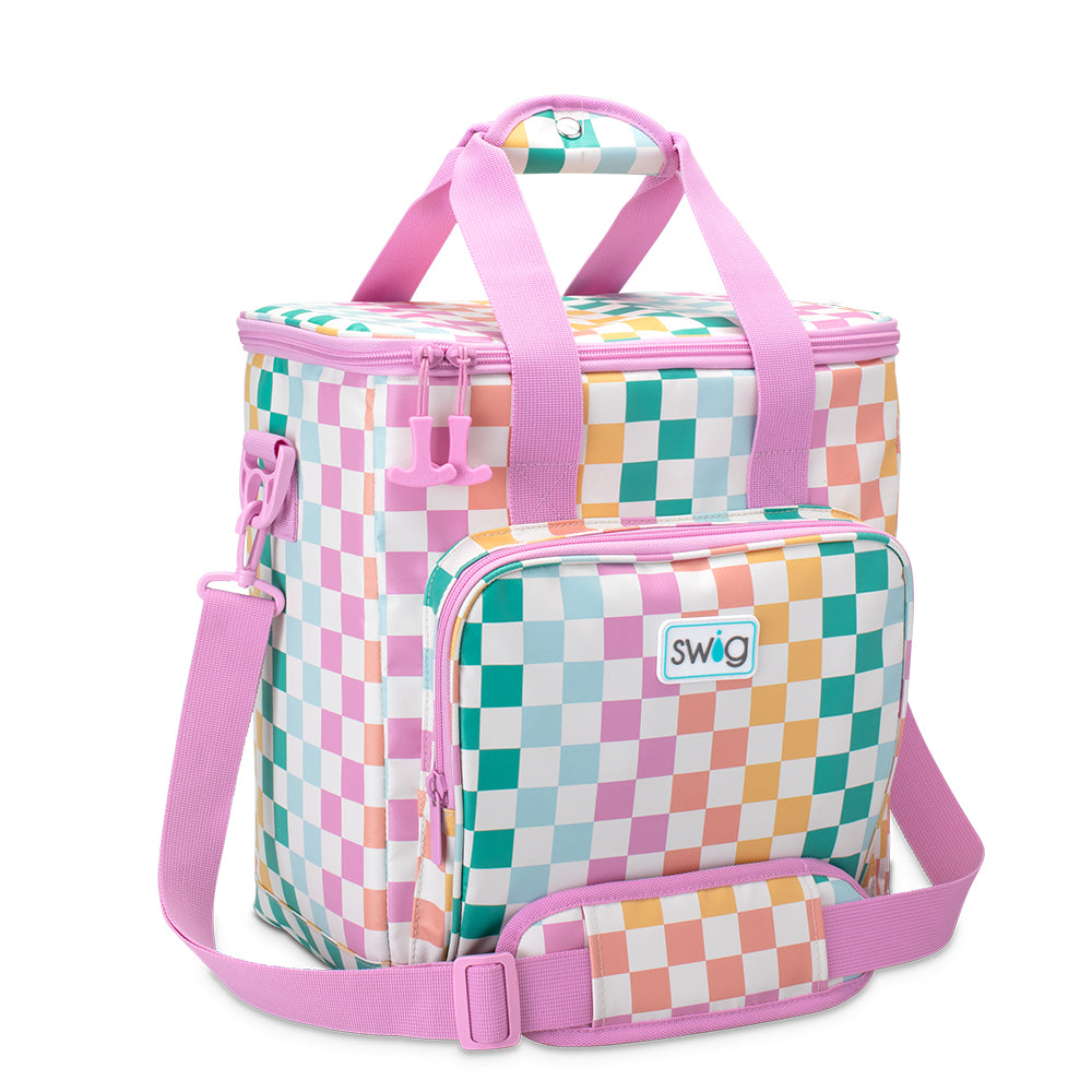 Swig Life Check Mate Insulated Boxxi 24 Cooler with top handle and shoulder strap can carry up to 24 liters