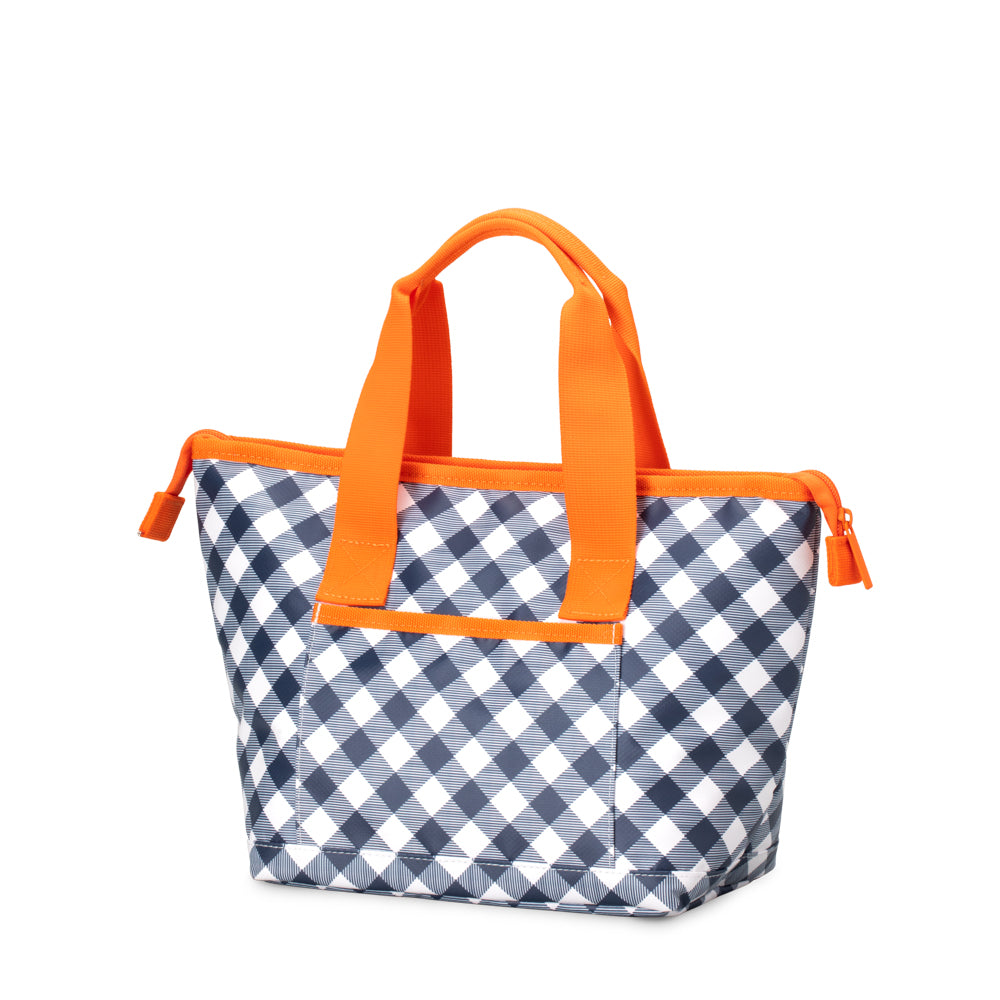 Gameday Gingham Navy + Orange Lunchi Lunch Bag