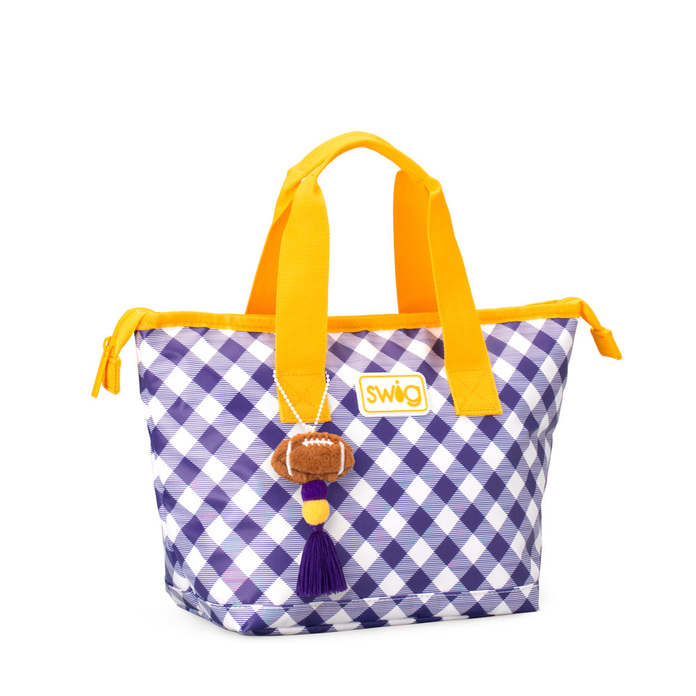 Gameday Gingham Purple + Yellow Lunchi Lunch Bag