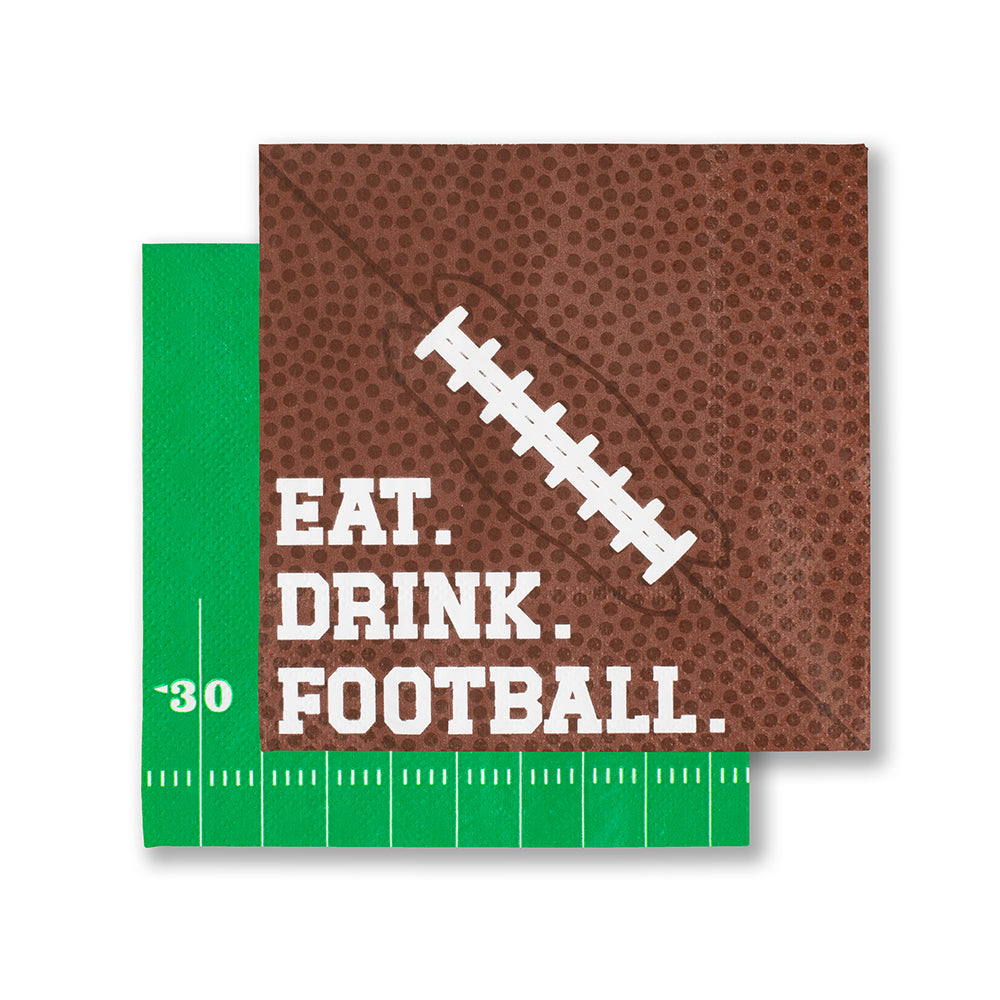 Eat. Drink. Football Cocktail Napkins