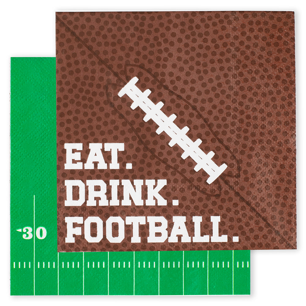 Eat. Drink. Football Cocktail Napkins