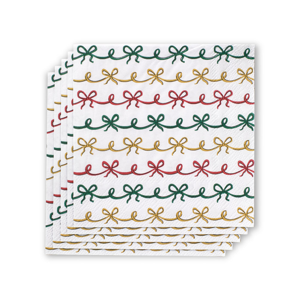 Christmas Bows Cocktail Napkins