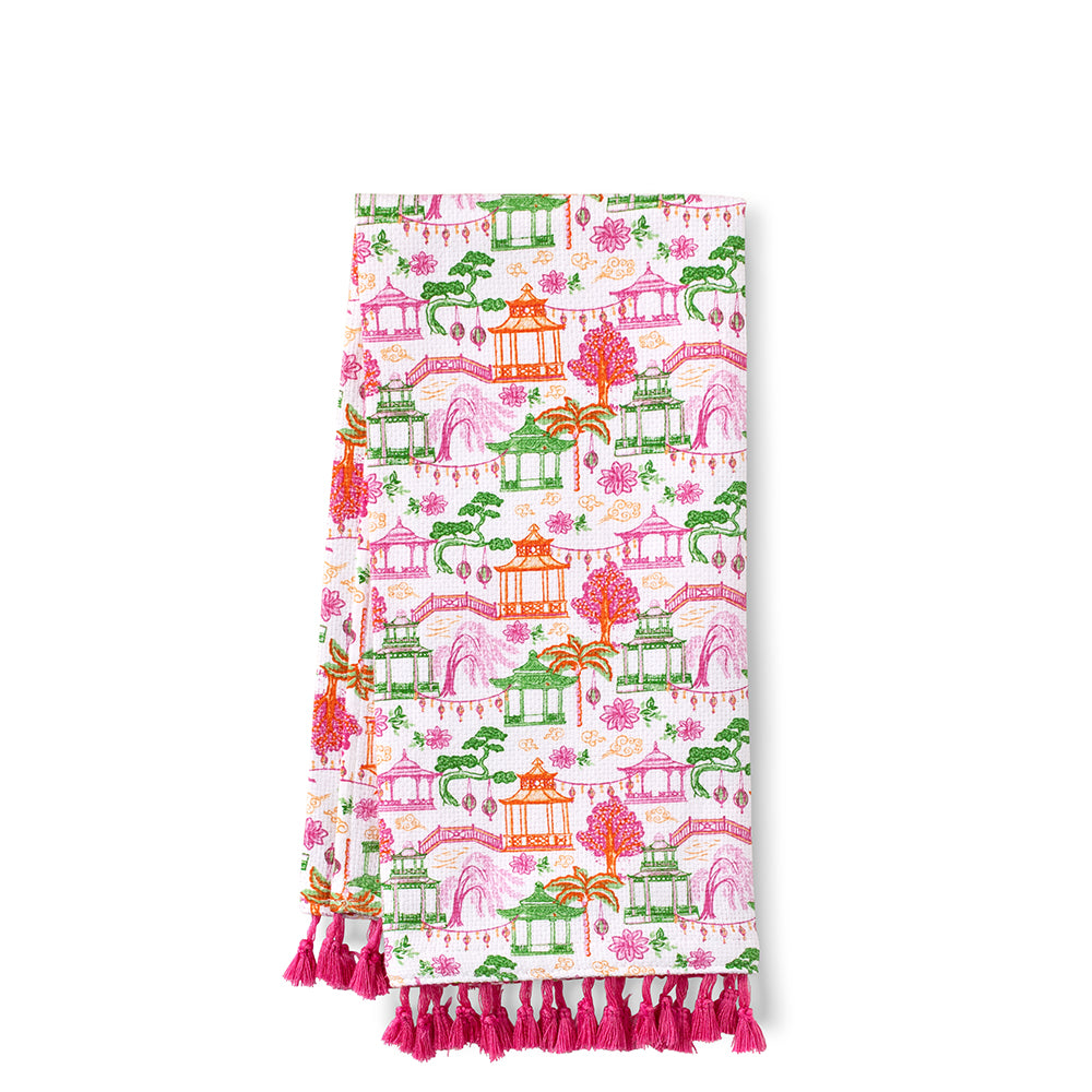 Pagoda Paradise Tea Towel