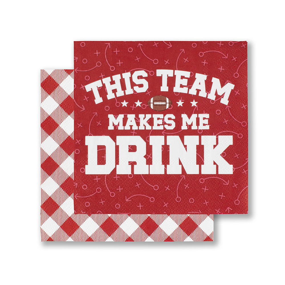 This Team Makes Me Drink Crimson Cocktail Napkins