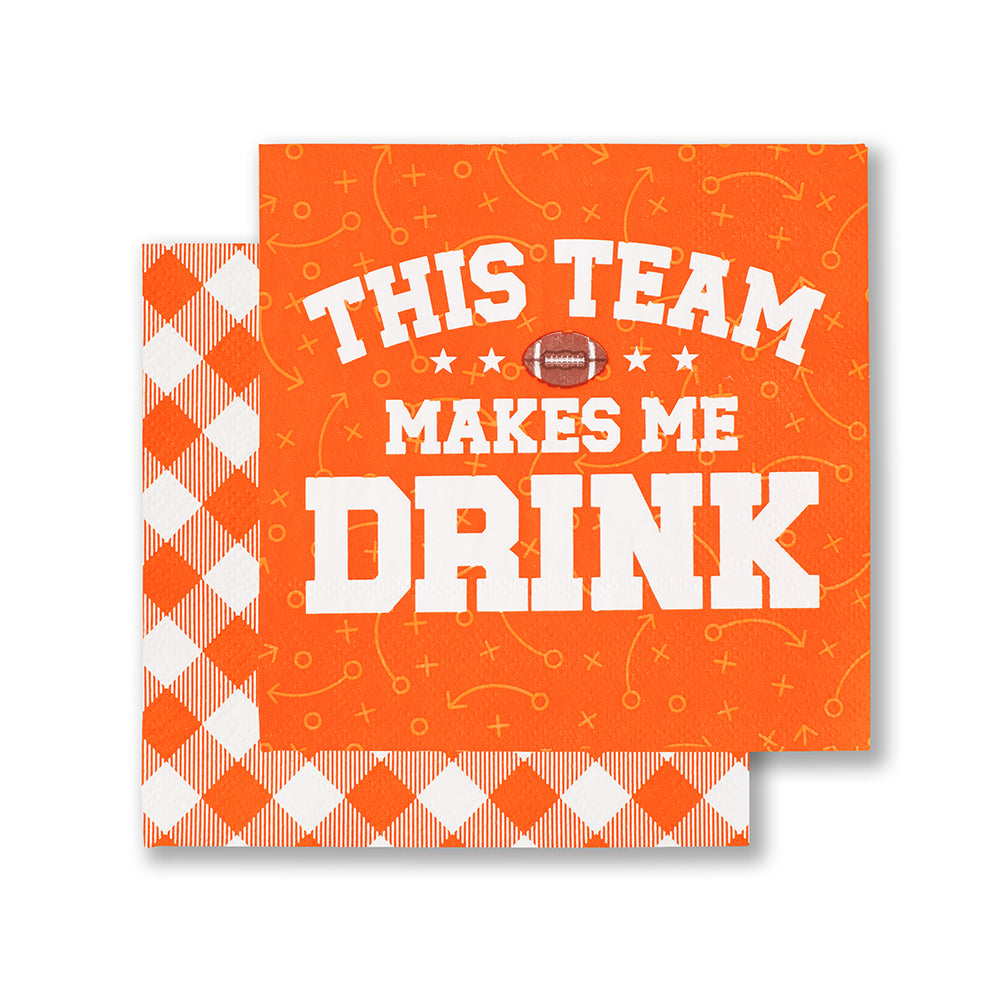 This Team Makes Me Drink Orange Cocktail Napkins