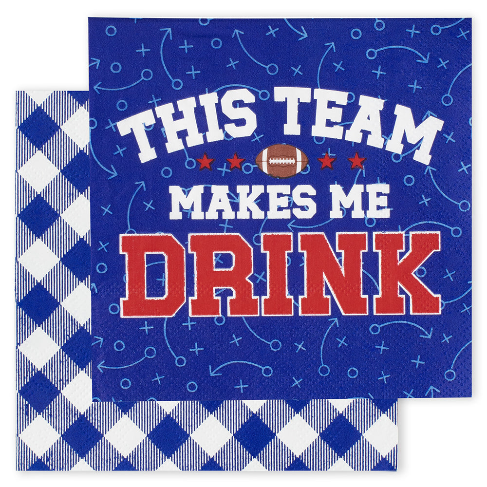 This Team Makes Me Drink Royal + Red Cocktail Napkins