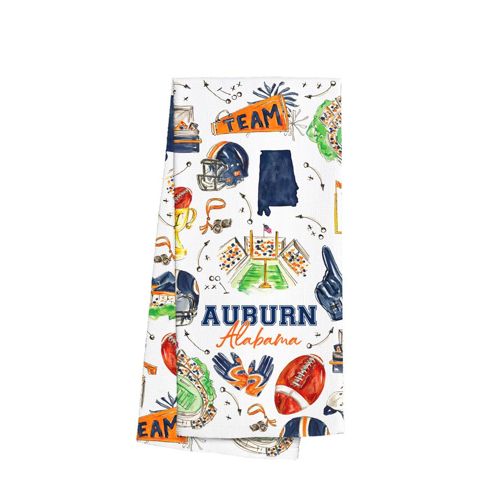 Tailgates in Auburn Tea Towel