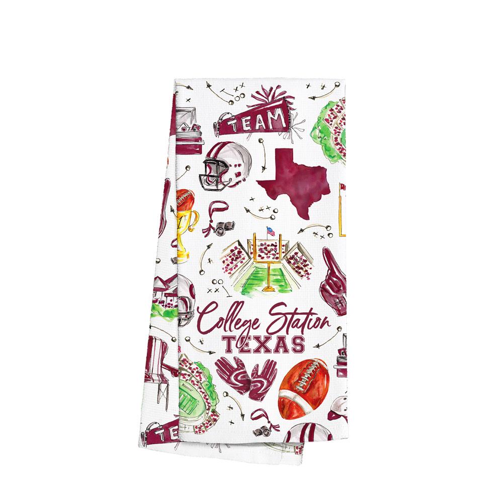 Tailgates in College Station Tea Towel