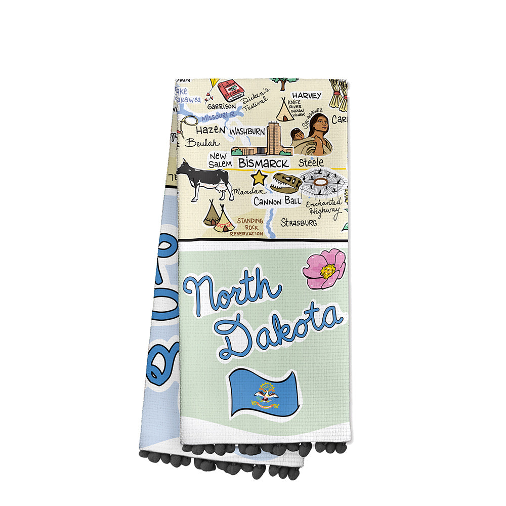 North Dakota Tea Towel
