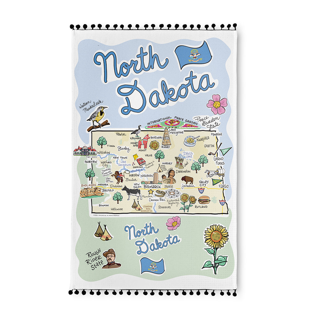 North Dakota Tea Towel