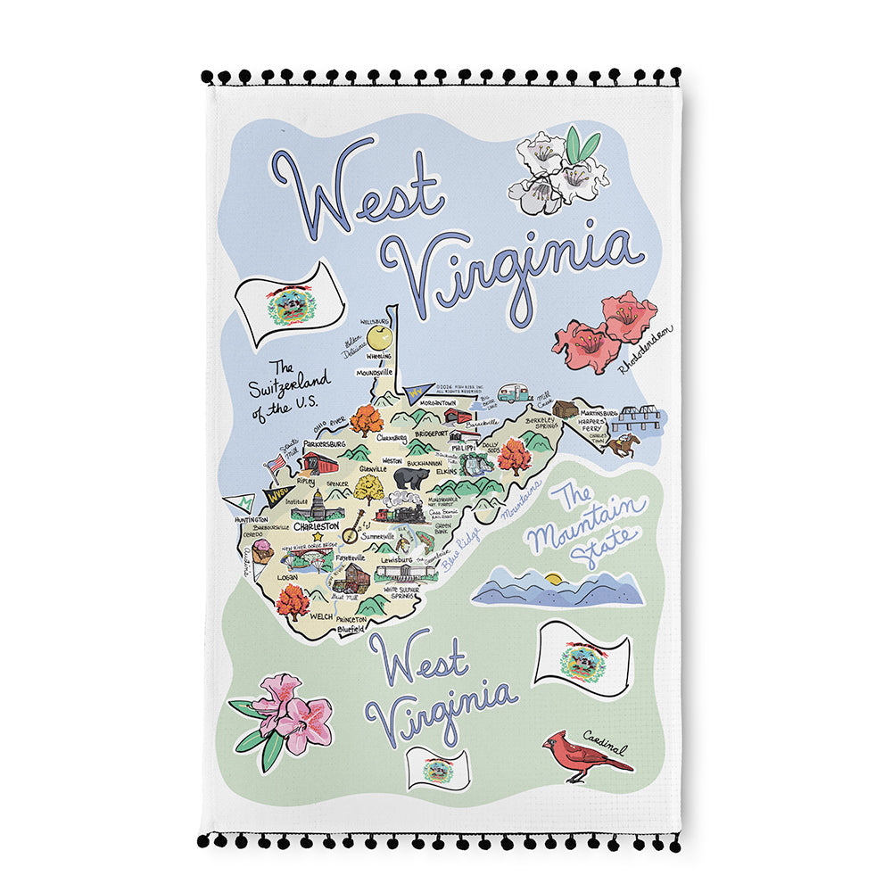 West Virginia Tea Towel