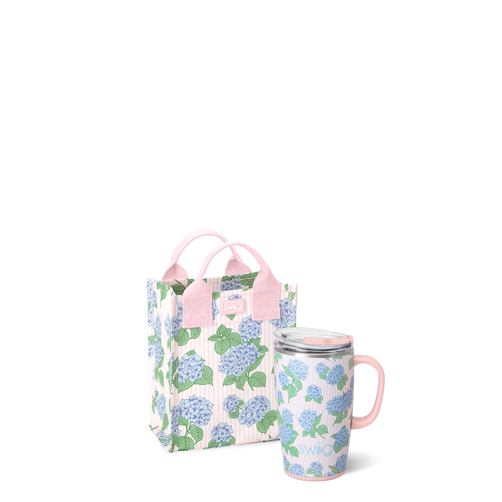 Hydrangeas Travel Mug 18oz Gift Set