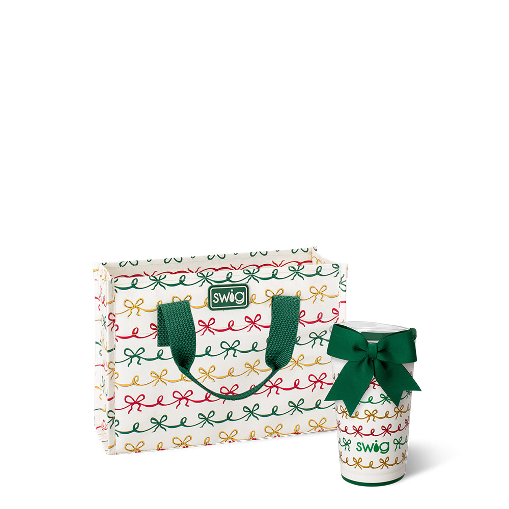 Christmas Bows Party Cup Gift Set