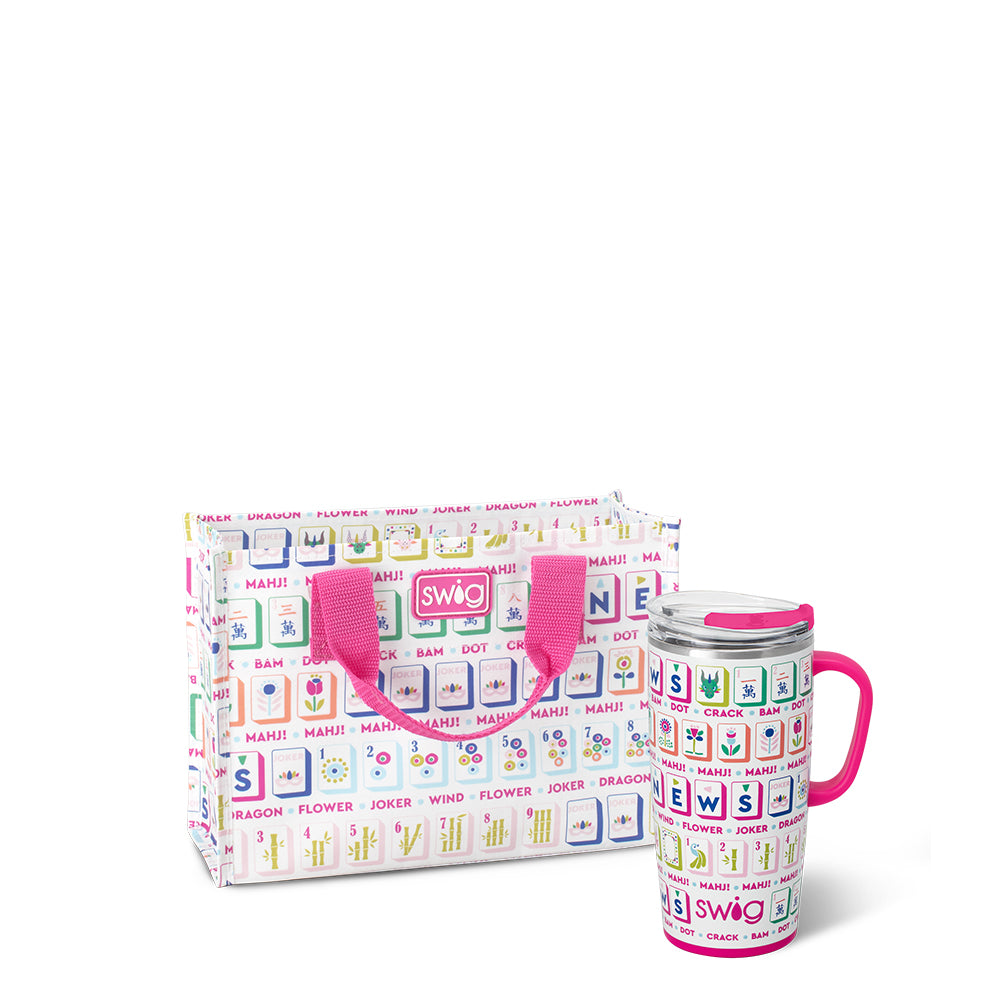 Mahjong Travel Mug 22oz Gift Set