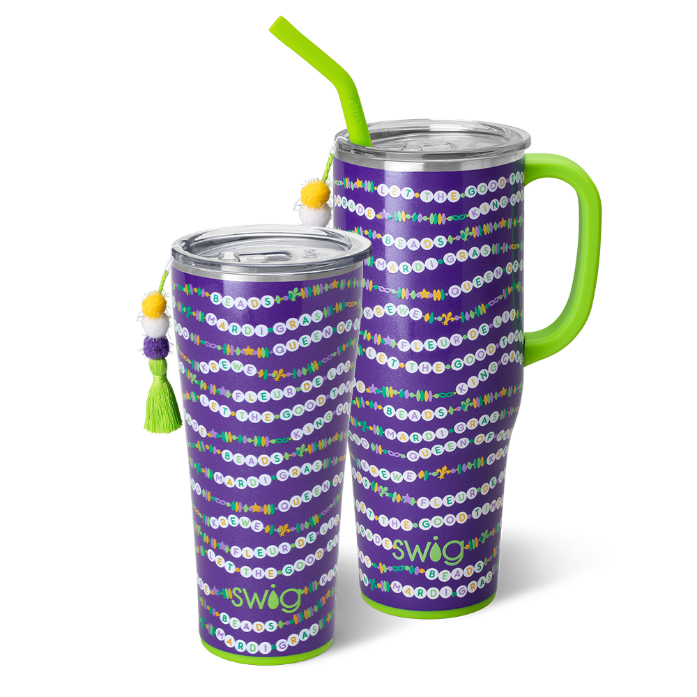 Swig Life My Mardi Era Mega Set including a 32oz Tumbler and a 40oz Mega Mug