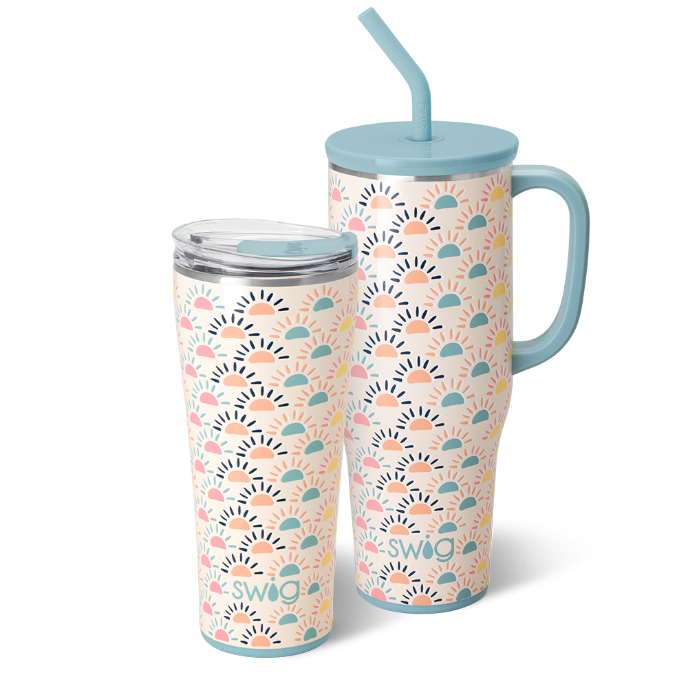 Swig Life Sun Chaser Mega Set including a 32oz Tumbler and a 40oz Mega Mug