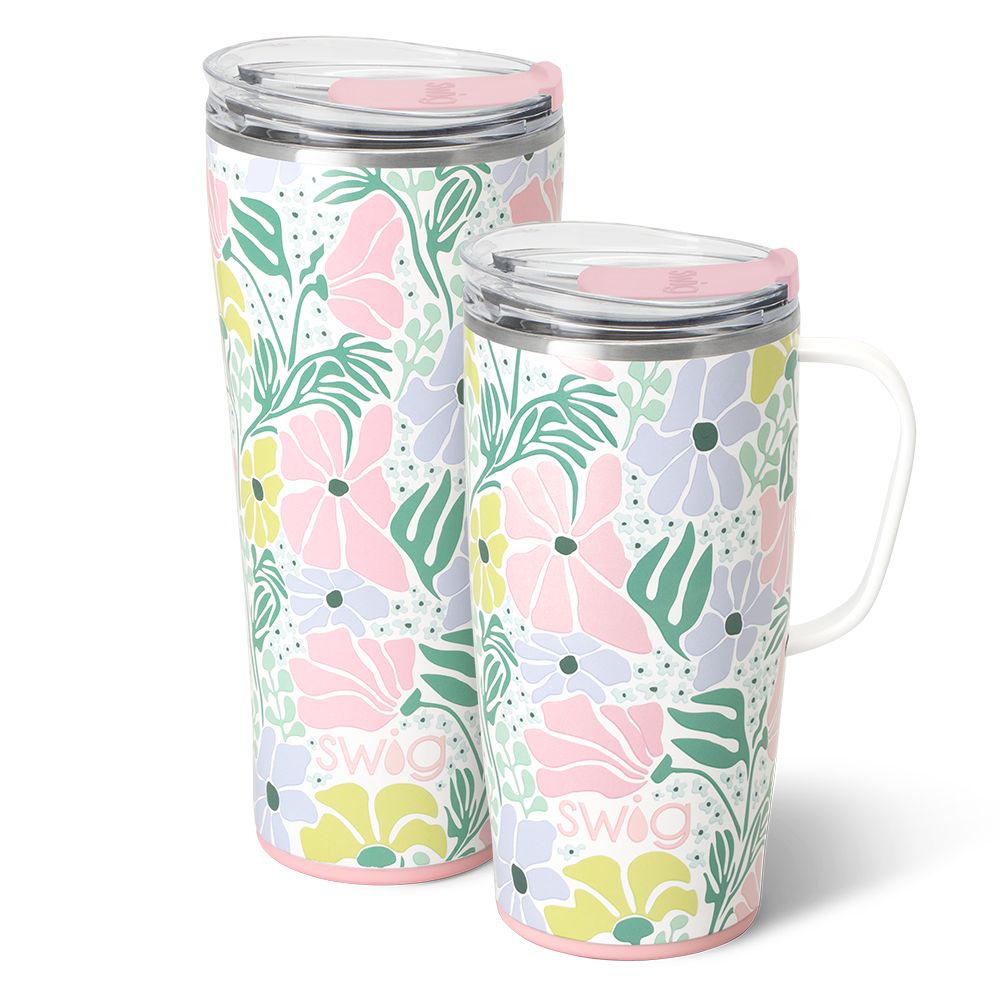Swig Life Garden Party XL Set including a 22oz Travel Mug and a 32oz Tumbler