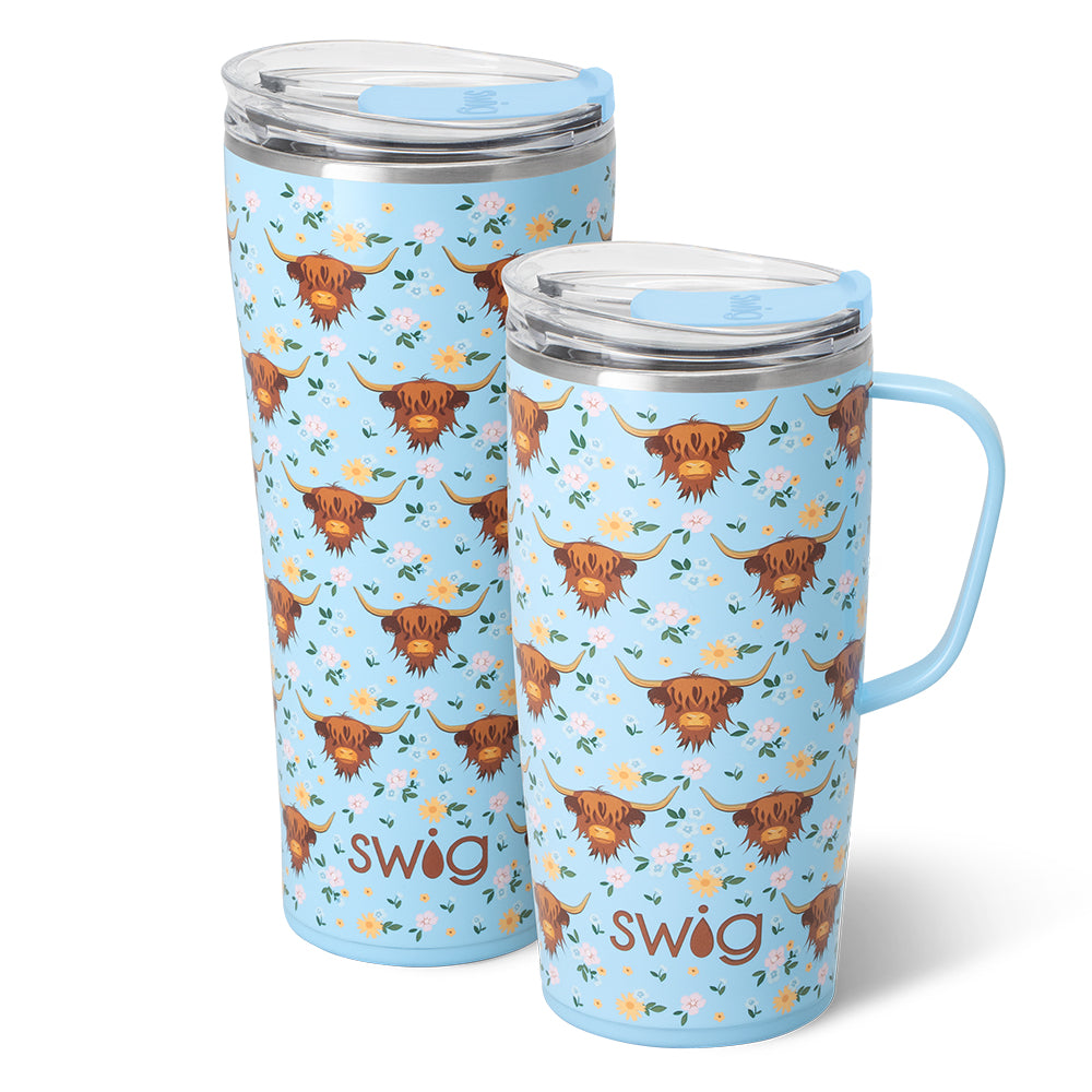 Swig Life Holy Cow XL Set including a 22oz Travel Mug and a 32oz Tumbler