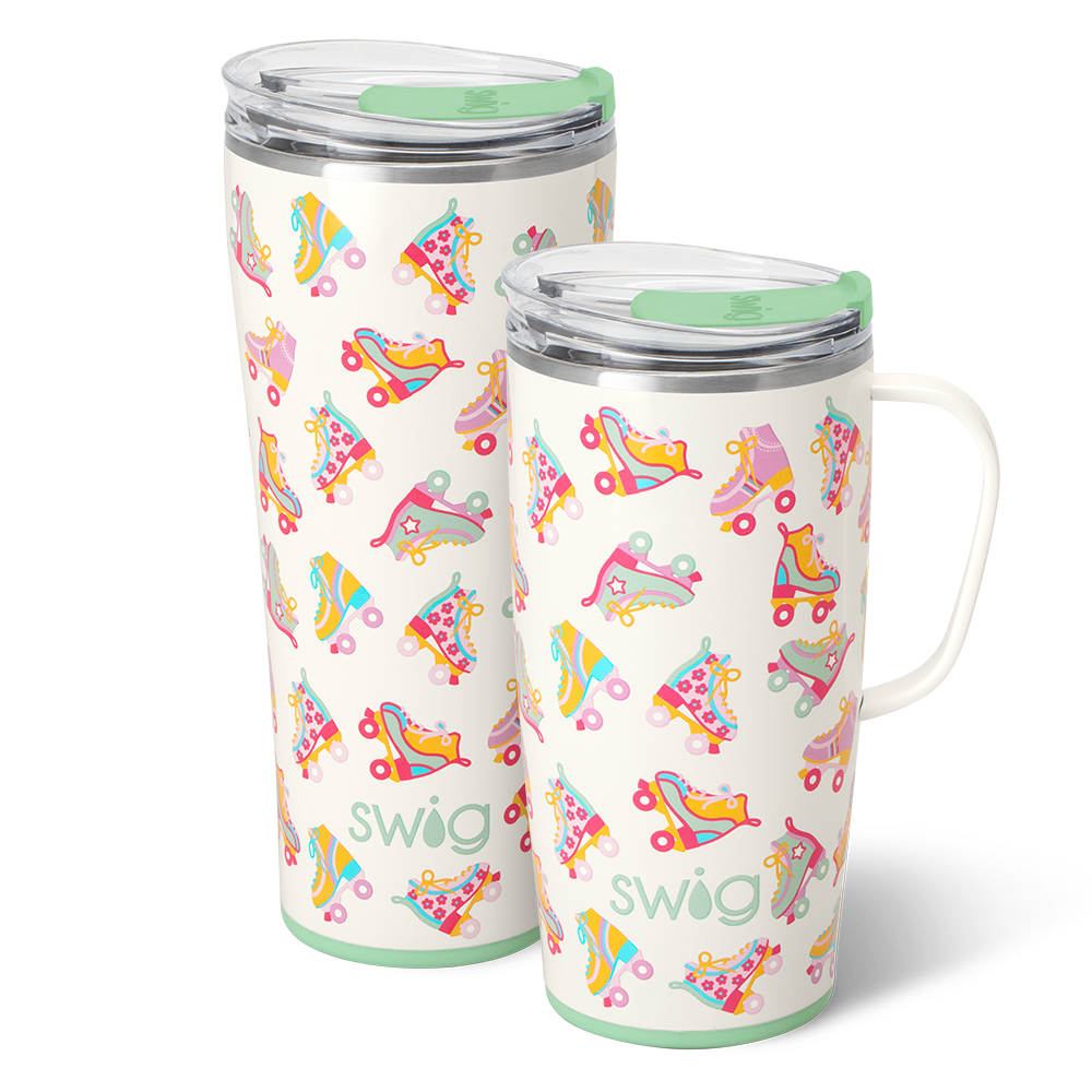 Swig Life Roller Rink XL Set including a 22oz Travel Mug and a 32oz Tumbler