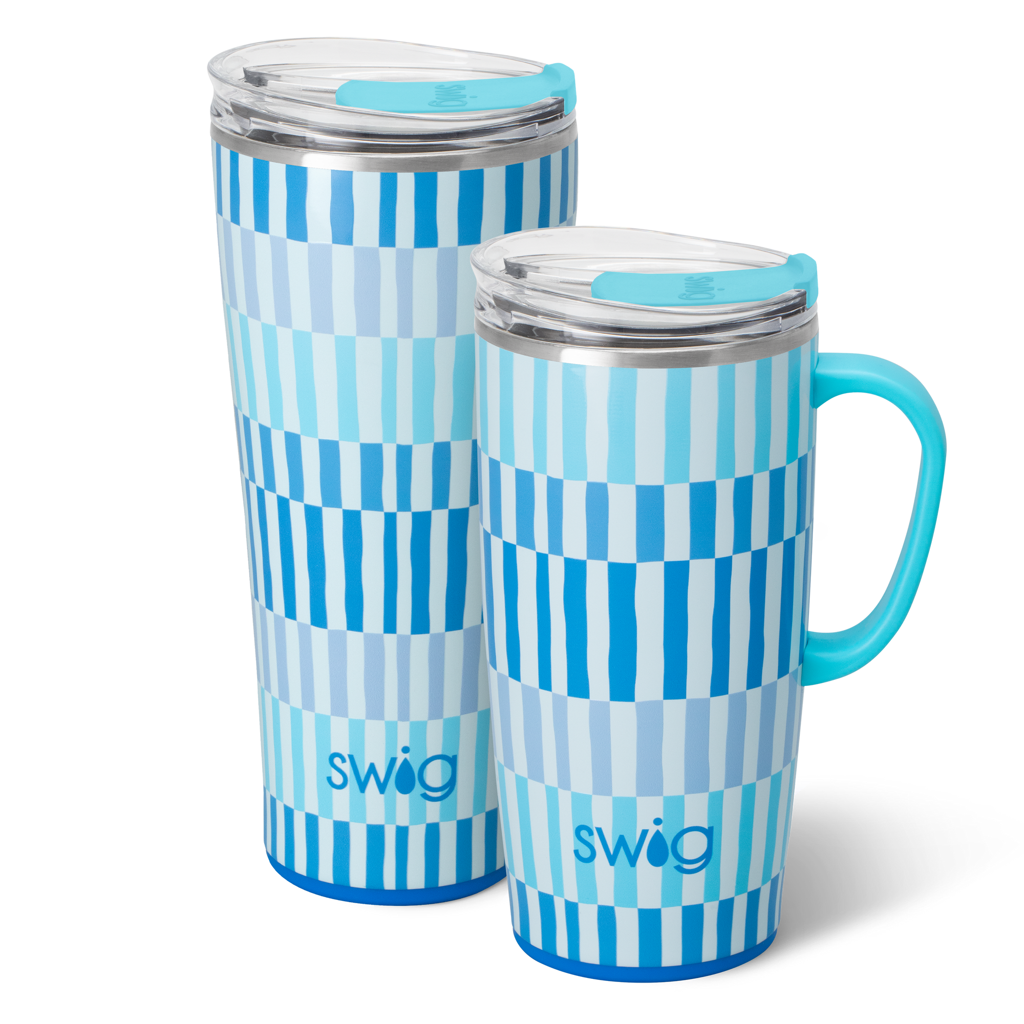 Swig Life Glacier Stripe XL Set including a 22oz Travel Mug and a 32oz Tumbler