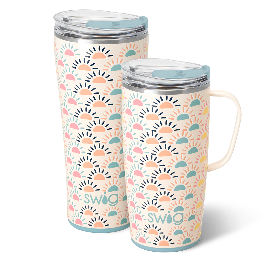 Swig Life Sun Chaser XL Set including a 22oz Travel Mug and a 32oz Tumbler