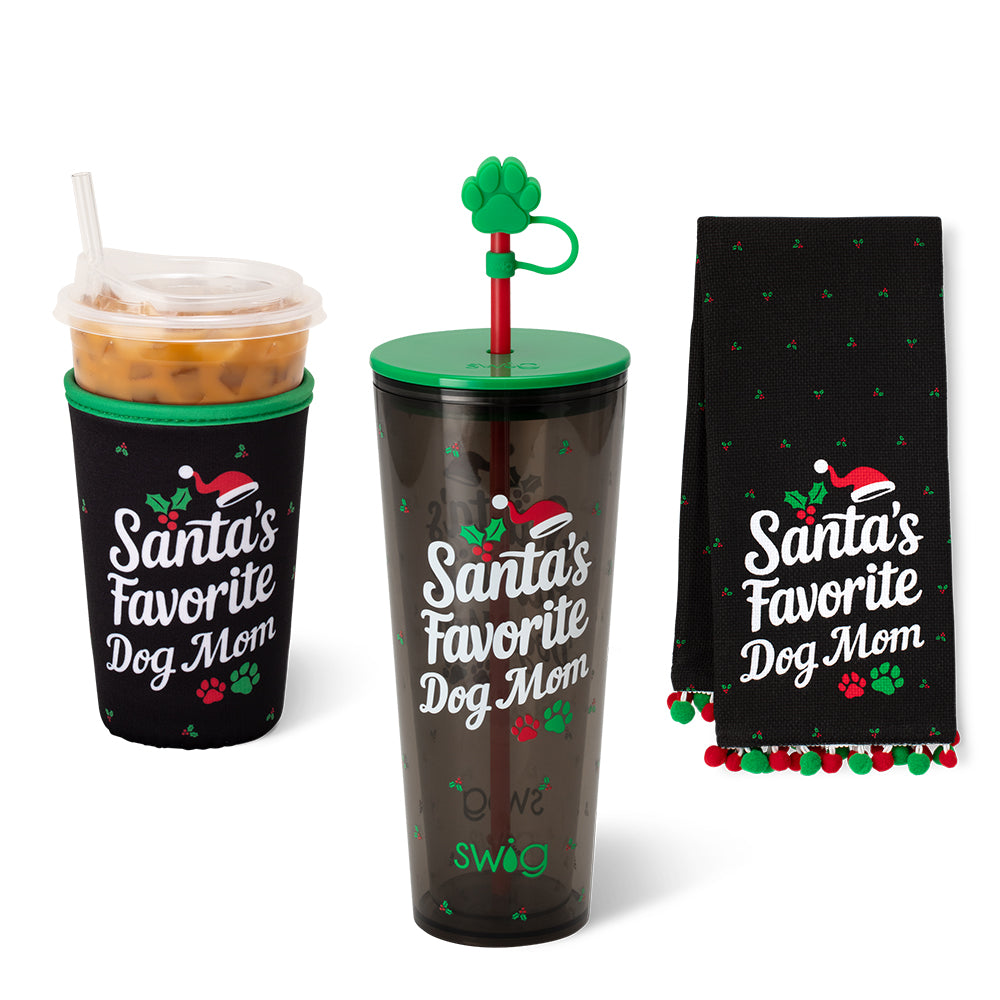 Santa's Favorite Dog Mom Holiday Trio